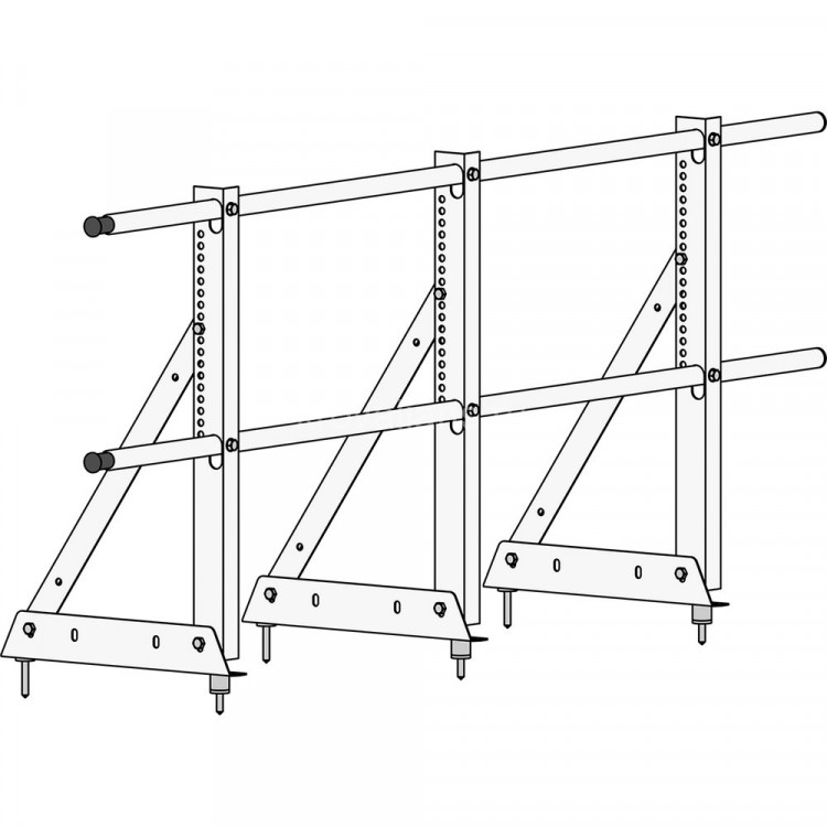 Ограждение ROOFsystems ECONOM d-25 (круг) H-600/3,0м универ ТУ RAL3005
