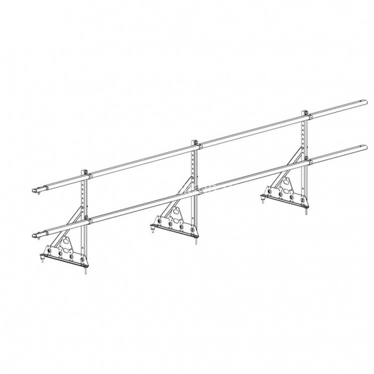 Ограждение ROOFsystems PROMO ZN 40х20 (овал) H-600/3,0м 2 трубы NEXT RAL8017