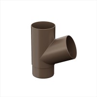 Galeco PVC 124 110/80 Тройник Темно-коричневый RAL 8019 (20шт/уп)