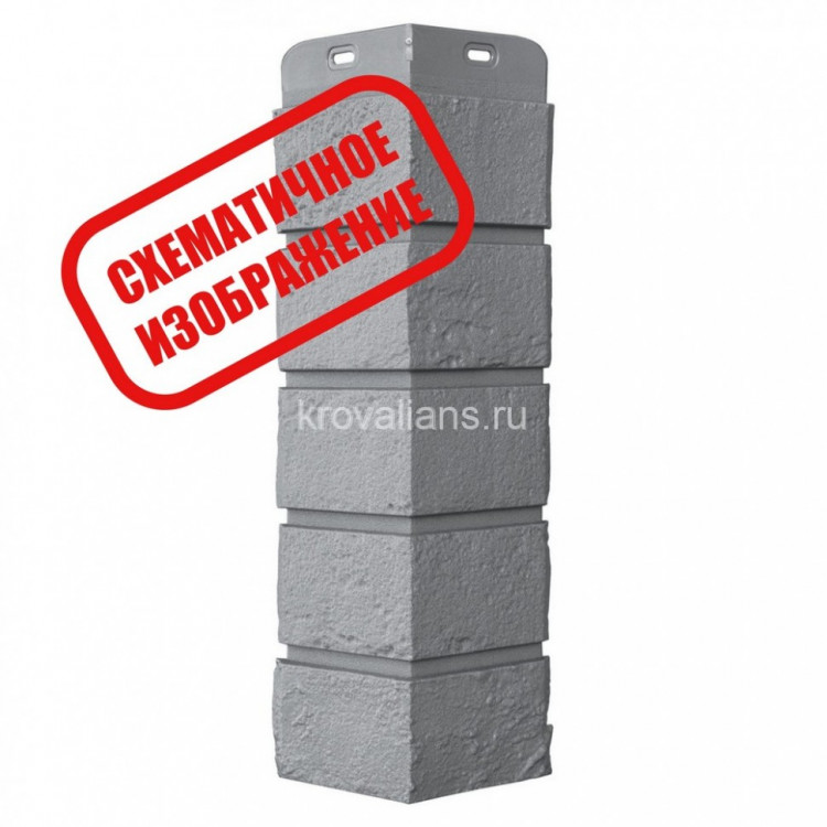 Угол фасадной панели наружный Состаренный кирпич Премиум пломбирный  (0,390*0,120) 12шт/уп