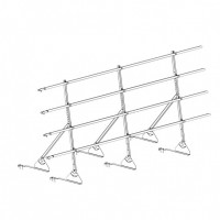 Ограждение ROOFsystems PRESTIGE ZN H-1200/3,0м 4 трубы Натур RAL8017