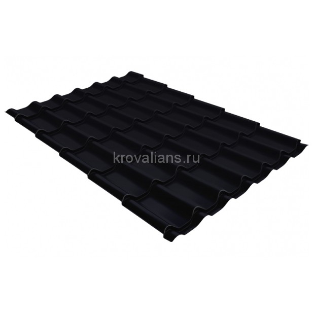 Металлочерепица Grand Line (Гранд Лайн) классик 0,5 Velur20 RAL 9005 /1 кв.м./