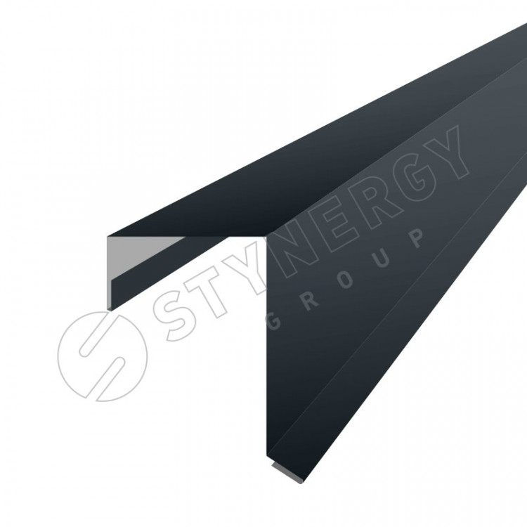 Планка торцевая кровельная 2000 Фальц Stynergy (CORUNDUM50-RAL7016-0.5)