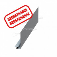 МеталлПрофиль Планка карнизного свеса сложная 185х50х2000 (Полиэстер-01-3009-0.45) /1 шт/