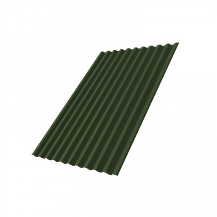 Профнастил Обнинск С21R Grand Line 0,5 GreenCoat Pural RR 11 темно-зеленый (RAL 6020 хромовая зелень)