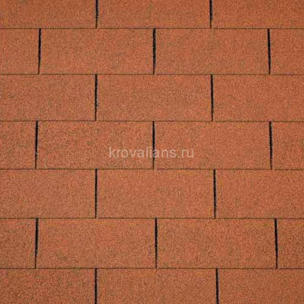 Гибкая черепица IKO Superglass-3 TAB (Кирпичный-10) /кв.м/
