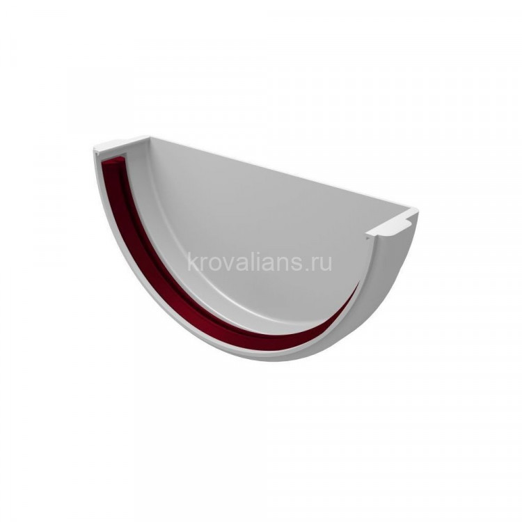 GL Дизайн 135/87 Заглушка желоба 135 универсальная ПВХ Grand Line белый (RAL 9003)