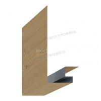 МеталлПрофиль Планка откоса сложная 3D 245х75х3000 (ECOSTEEL_T-01-Сосна-0.5)