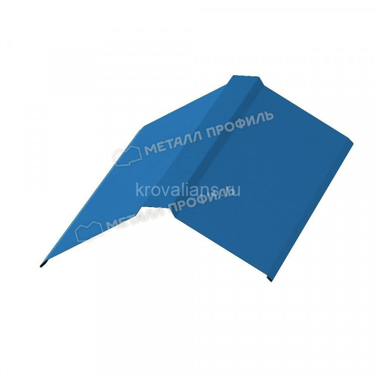 МеталлПрофиль Планка конька плоского 190х190х2000 NormanMP (Полиэстер-01-5015-0.5) /1 шт/