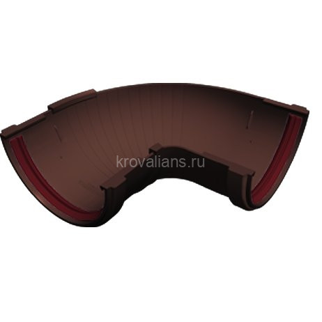 GL Standart 120/87 Угол желоба составной 90-150 град. ПВХ Grand Line шоколадный (RAL 8017)(18 шт/уп)