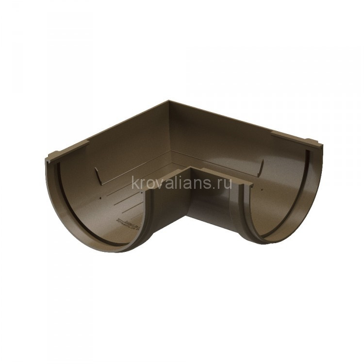 Docke PREMIUM 120/85 мм Угловой элемент  90 гр Каштан 15шт./уп.