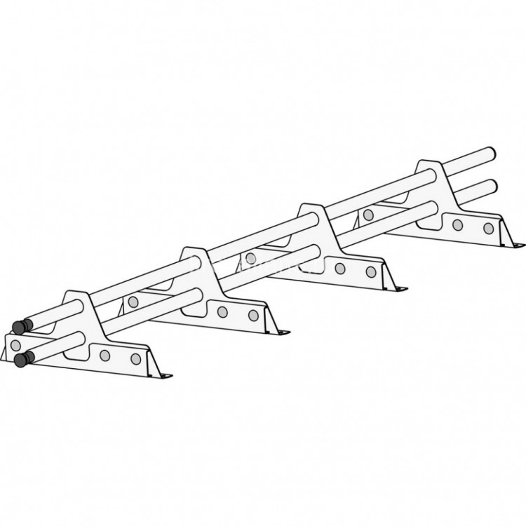 Снегозадержатель ROOFsystems ECONOM d25(круг), 3м NEXT 3 опоры Т-обр RAL 8004