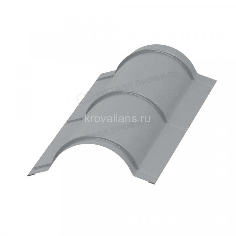 МеталлПрофиль Планка конька круглого R110х2000 (Полиэстер-01-7004-0.5) /1 шт/