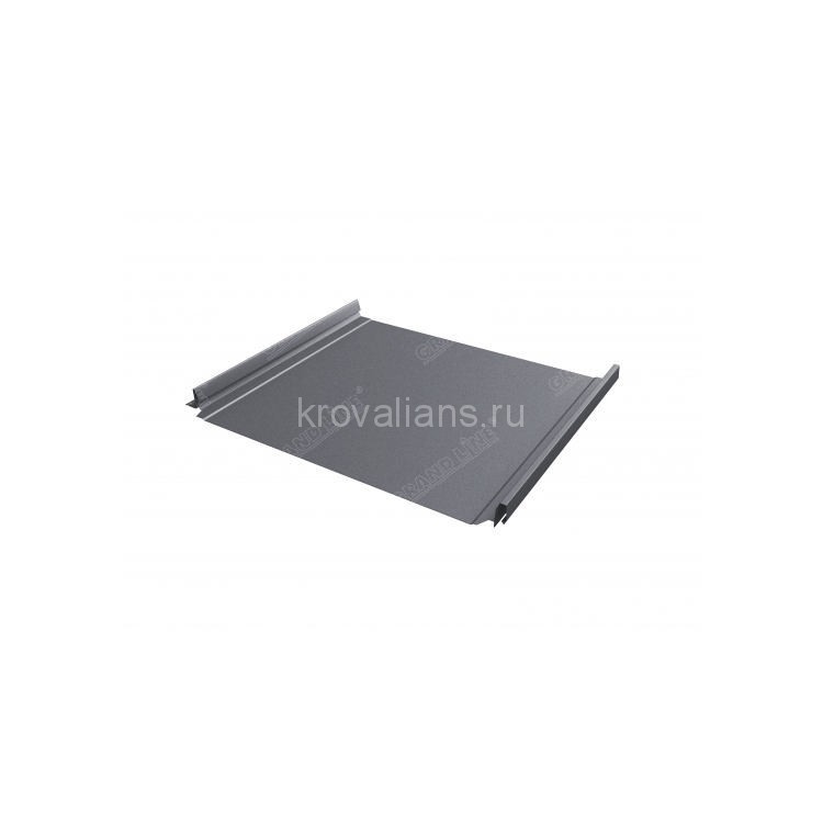 Фальцевая кровля Grand Line (Гранд Лайн) Кликфальц Pro 0,45 Полиэстер (RAL 9006) 1 кв.м.