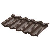 Модульная металлочерепица AquaSystem Гётеборг XXL 1205х465 мм PE Glance Zn275 0,5мм RR32