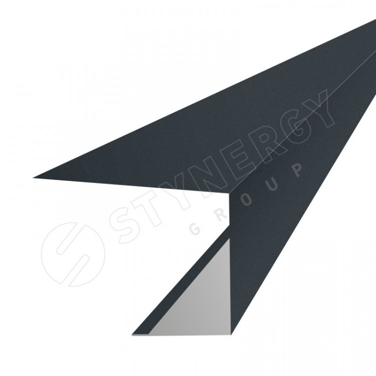 Планка завершающая фасадная 3000 Фальц Stynergy (CORUNDUM50Matt-RAL7016-0.5)