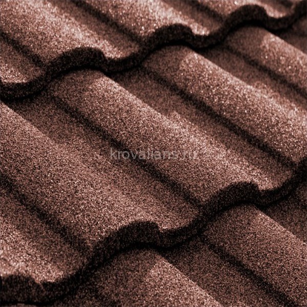 Композитная черепица Metrotile (Метротайл) MetroRoman (Бургундия) /лист/