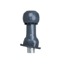 Gervent (Гервент) Готовый комплект, изолированный, кровли PROF-20,  125/160 Н=350мм, (серый графит) RAL 7024 Static