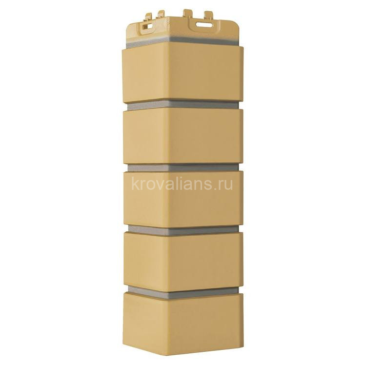 Угол Grand Line Клинкерный кирпич Design песочный со швом RAL 7006