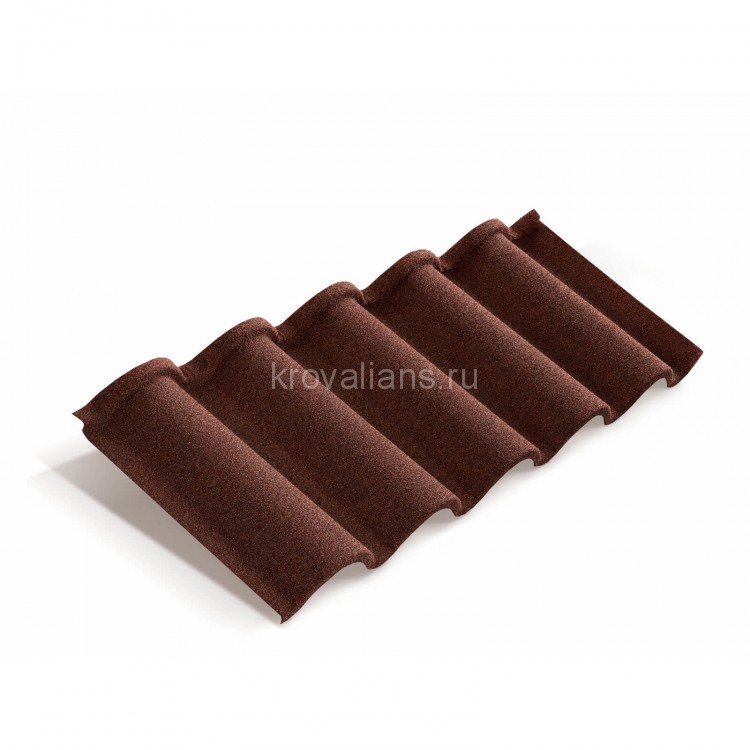 Композитная черепица Metrotile (Метротайл) Romana (Бордо) /лист/