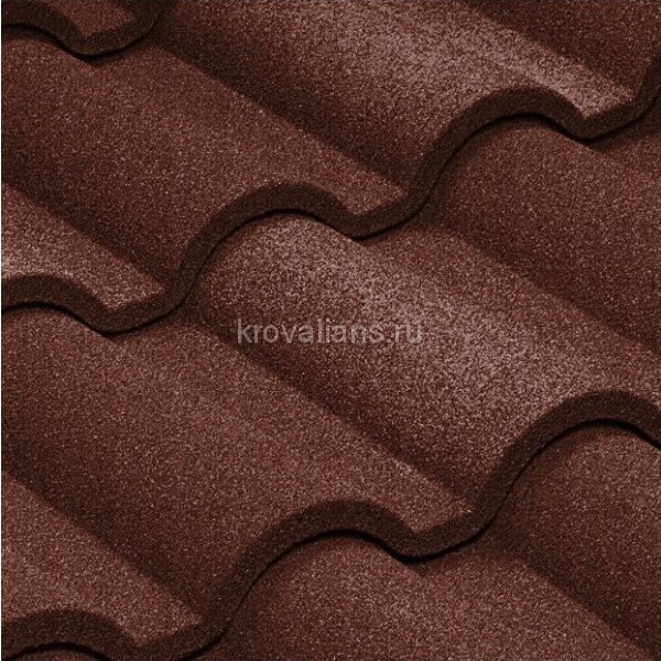 Композитная черепица Metrotile (Метротайл) Romana (Бордо) /лист/