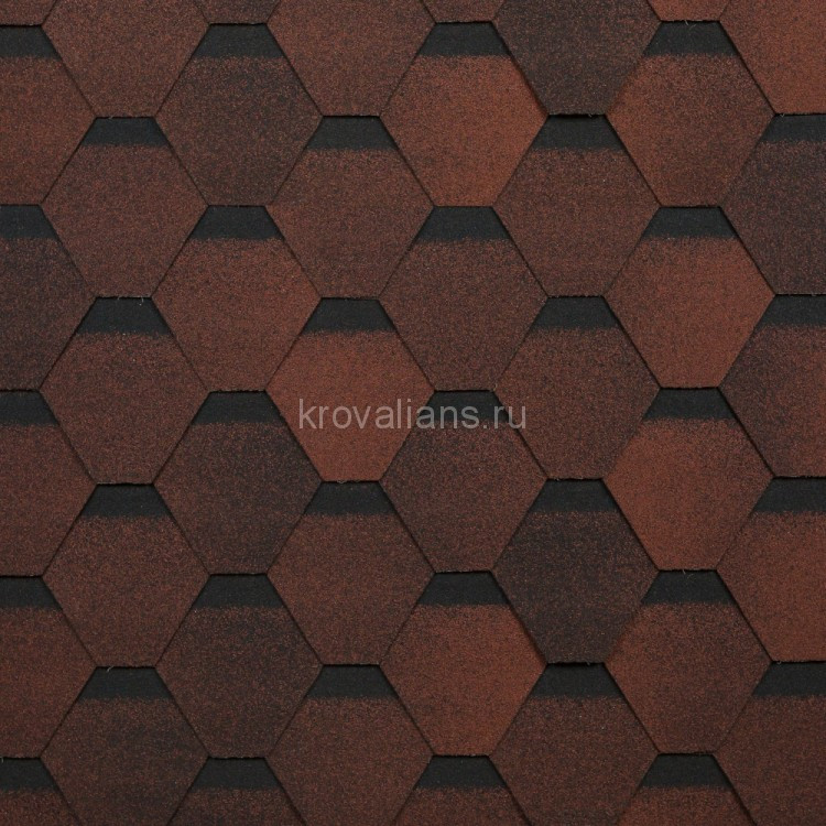 Гибкая черепица Шинглас (Shinglas) Оптима (Красный) /1 кв.м/