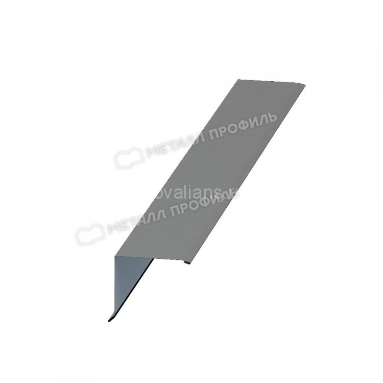 МеталлПрофиль Планка торцевая 95х120х2000 (Полиэстер-01-9006-0.5) /1 шт/