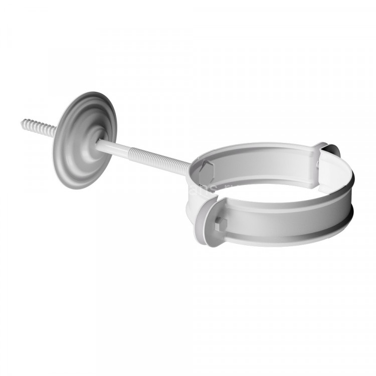 Docke STAL PREMIUM 125/90 мм Хомут трубы Пломбир RAL9010 40шт/упак