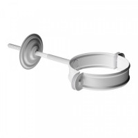 Docke STAL PREMIUM 125/90 мм Хомут трубы Пломбир RAL9010 40шт/упак