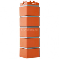 Угол Grand Line Клинкерный кирпич Design терракотовый со швом RAL 7006