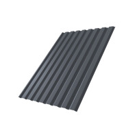 Профнастил С20А 0,5 Satin с пленкой RAL 7024 мокрый асфальт