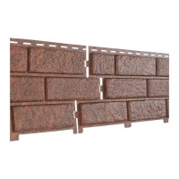 Ю-Пласт Сайдинг STONE-HOUSE Кирпич Красный (с дв. замк) 0,23 *3,025м (1уп=10 шт/6,95м2)