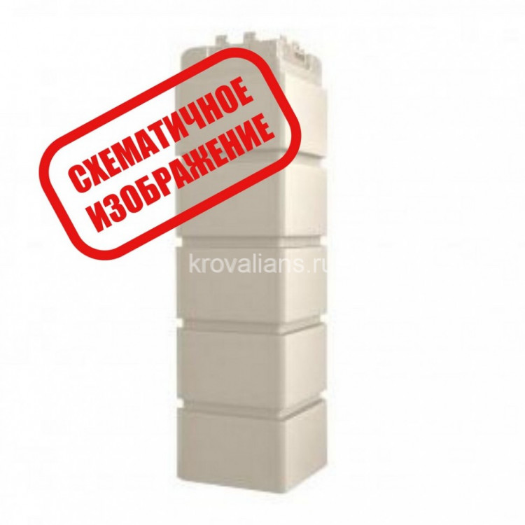 Угол панели наружный Клинкерный кирпич Премиум пломбирный (шов RAL 7004)(0,390*0,120) 12шт/уп