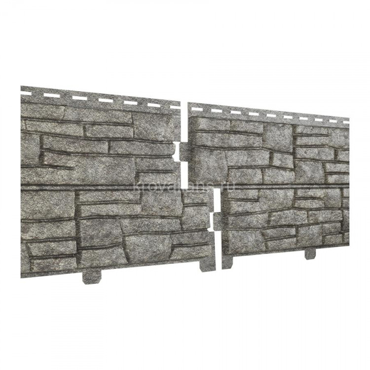 Ю-Пласт Сайдинг STONE-HOUSE Сланец Бежевый (с дв. замк) 0,225 *2м (1уп.=15шт/6,75м2)