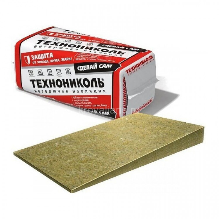 ТехноНИКОЛЬ ТЕХНОРУФ В ЭКСТРА КЛИН (4,2 %, Элемент А) 1200х600х30/55 мм Плиты минераловатные