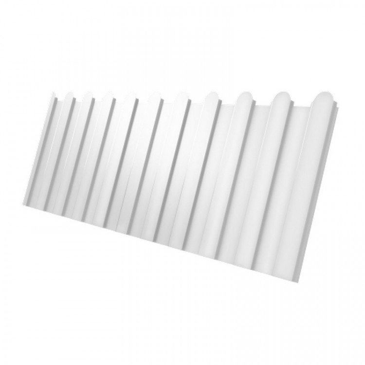 Профнастил С8А фигурный 0,5 Satin RAL 9003 сигнальный белый