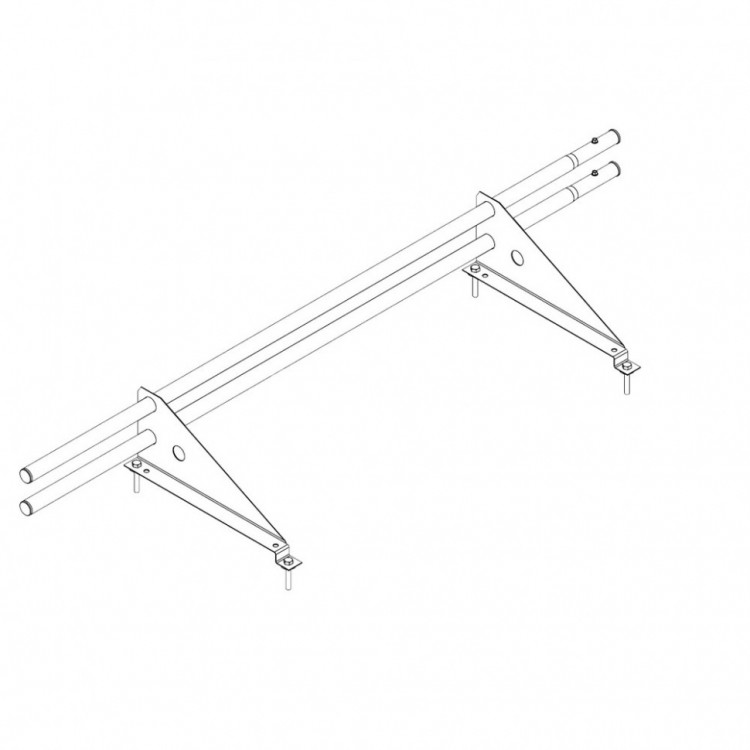 Снегозадержатель ROOFsystems ECONOM d25(круг), 1м, м/ч (треугольн.) RAL 8019