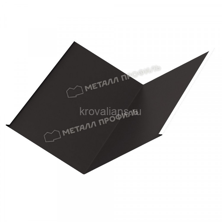 МеталлПрофиль Планка ендовы нижняя 298х298х2000 (Colorcoat Prisma-03-8017-0.5) /1 шт/