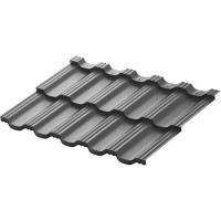 Модульная металлочерепица AquaSystem Гётеборг 1205х765 мм PE Rooftop Matt Zn180 0,5мм RAL7016