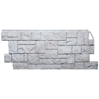 FineBer Фасадная панель Камень Дикий Жемчужный 1123х465мм, 10шт/уп