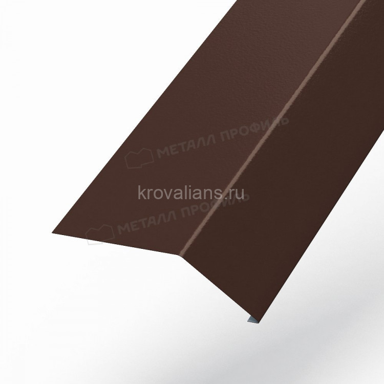 МеталлПрофиль Планка карнизная 100х69х2000 (Colorcoat Prisma-03-8017-0.5) /1 шт/