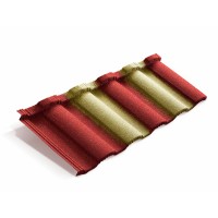 Композитная черепица Metrotile (Метротайл) MetroRoman (Красно-Желтый) /лист/