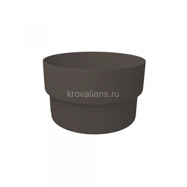 GL Standart 120/87 Муфта трубы соединительная ПВХ Grand Line графит (RAL 7024) (48 шт./уп.)