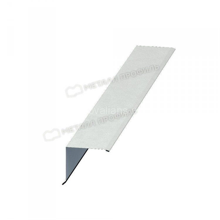 МеталлПрофиль Планка торцевая 135х145х2000 (Полиэстер-01-9003-0.45) /1 шт/