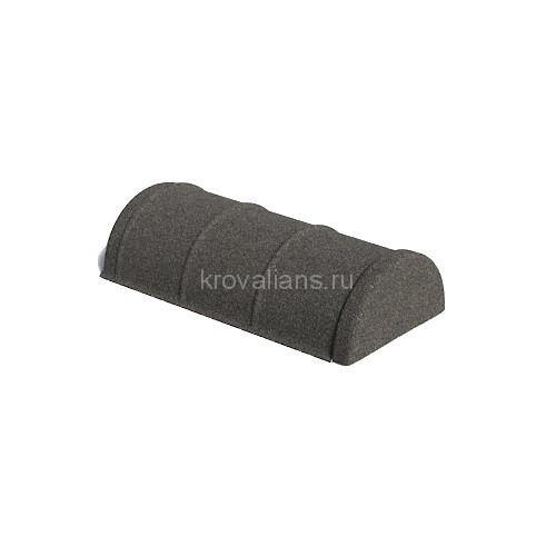 Конек конечный полукруглый AeroDek (Аэродек) (Антрацит) /1 шт/