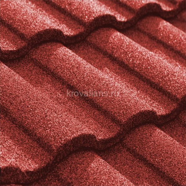 Композитная черепица Metrotile (Метротайл) MetroRoman (Красный) /лист/