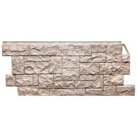 FineBer Фасадная панель Камень Дикий Песочный 1123х465мм, 10шт/уп