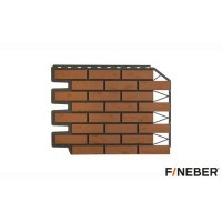 FineBer Фасадная панель Кирпич баварский, теракотовый 795 х 595 (шт 0,41м2), 10 шт/уп