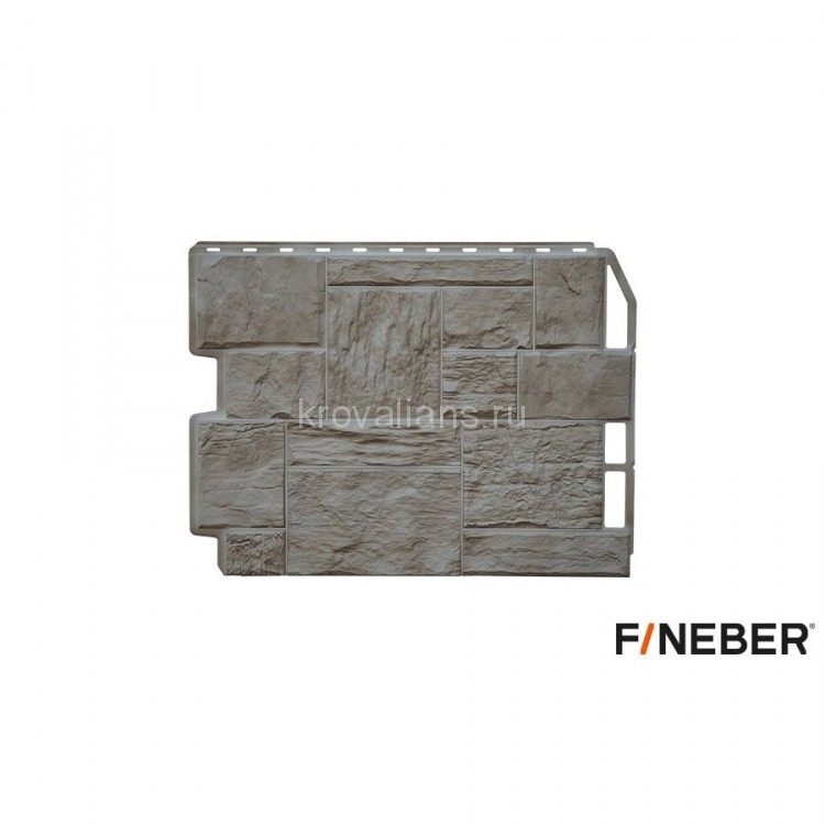 Фасайдинг FineBer (Файнбер) Туф 3D-Facture светло-бежевый /панель/