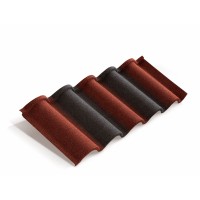 Композитная черепица Metrotile (Метротайл) Romana (Красно-Черный) /лист/